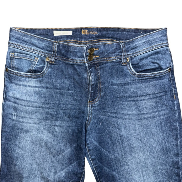 Kut From The Kloth Cameron straight cropped Jeans Size 10 Blue Denim - Picture 3 of 8